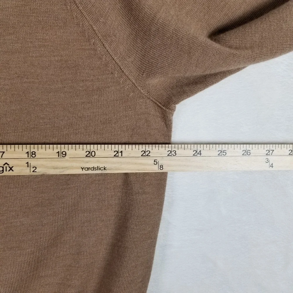 Banana Republic Sweater Men XL Brown Italian Merino Wool Raglan Crew Neck 591165